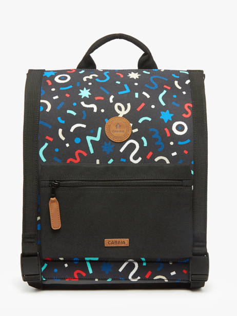 Rugzak 2 Compartimenten Cabaia Zwart school L ander zicht 2