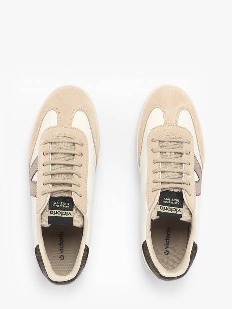 Sneakers Berlin Uit Leder Victoria Beige accessoires 1126222 ander zicht 3