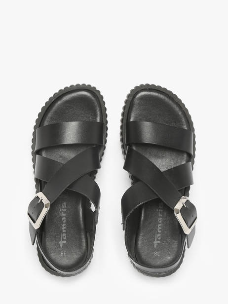 Sandalen Uit Leder Tamaris Zwart accessoires 44 ander zicht 3