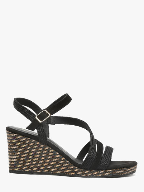 Sandalen Met Sleehak Uit Leder Tamaris Zwart accessoires 44