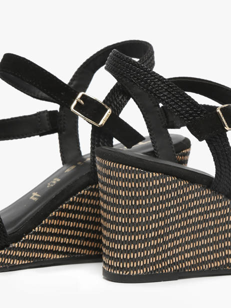 Sandalen Met Sleehak Uit Leder Tamaris Zwart accessoires 44 ander zicht 2