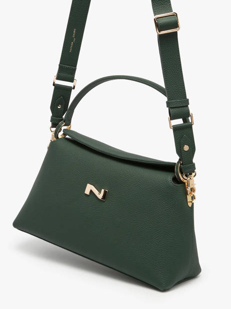 Schoudertas Freesia Leder Nathan baume Groen eden 4 ander zicht 2