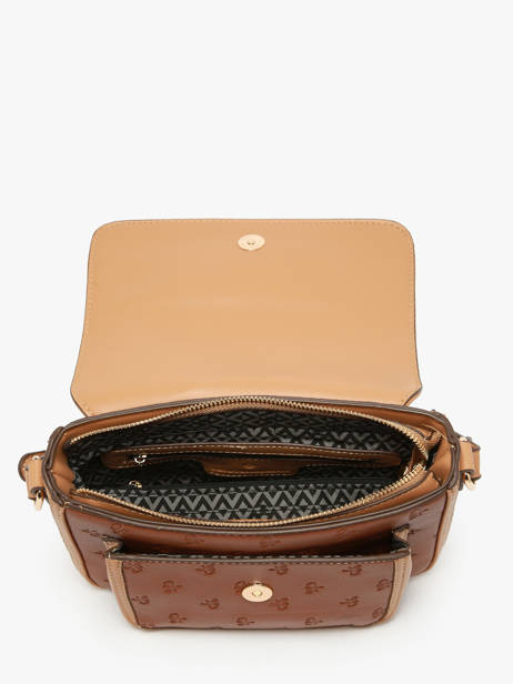 Cross Body Tas Embossed Lulu castagnette Bruin embossed ZAIDOU ander zicht 2