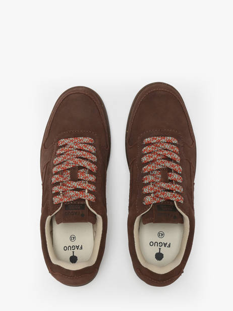 Sneakers Uit Leder Faguo Bruin men 25CG0202 ander zicht 3