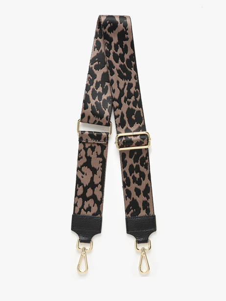 Schouderriem Milano Bruin caviar - CA25LGOB