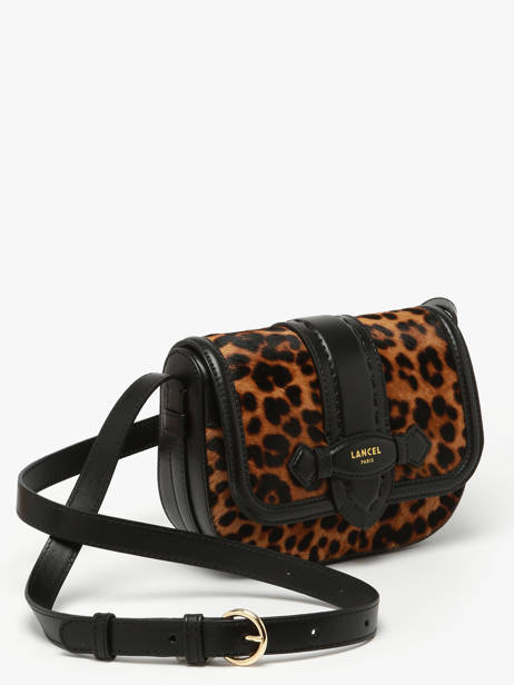 Cross Body Tas Sienna Léopard Leder Lancel Bruin sienna A13753 ander zicht 2
