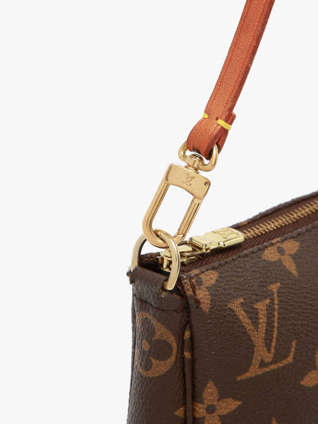 Preloved Louis Vuitton Minitas Pouch Monogram Brand connection Bruin louis vuitton AAZ0834 ander zicht 2