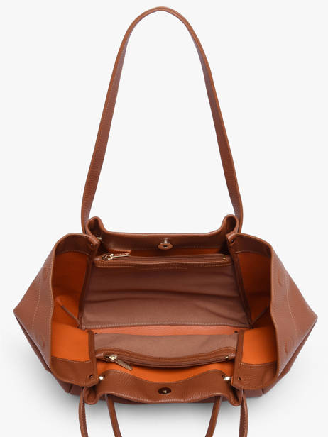 Schoudertas Foulonne Double Louisa Lancaster Bruin foulonne double louisa 90 ander zicht 2