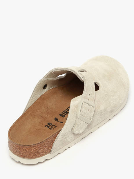 Slippers Boston Uit Leder Birkenstock Wit women 1031662 ander zicht 2