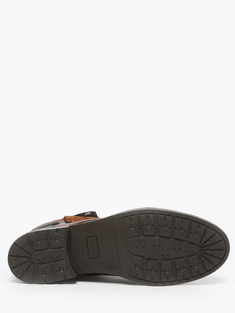 Enkellaarzen Yedos Uit Leder Redskins Bruin men YEDOS ander zicht 4