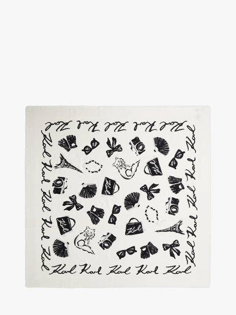 Foulard Monogram 120x120 Cm Karl lagerfeld Wit k monogram B1W33086