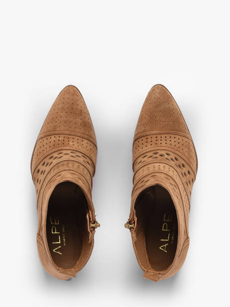 Enkellaarsjes Met Hak Uit Leder Alpe Bruin women 53851101 ander zicht 3