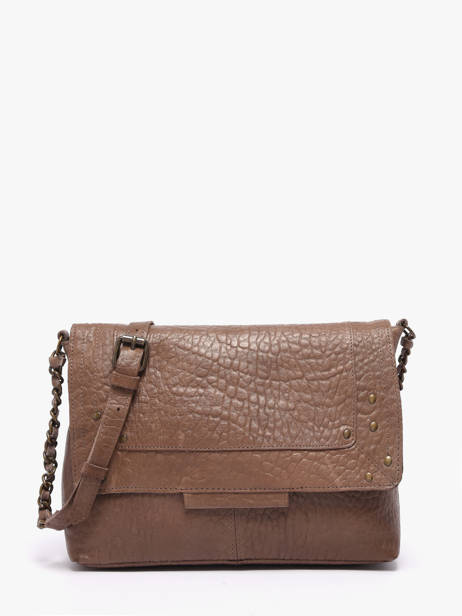 Cross Body Tas Felizia Leder Pieces Bruin felizia 17116819