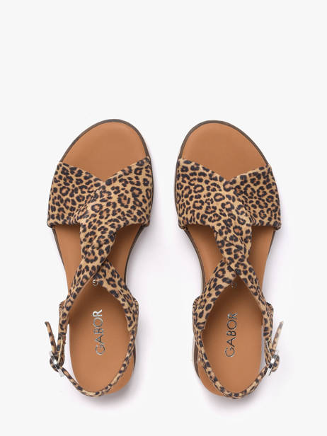 Sandalen Uit Leder Gabor Bruin women 90 ander zicht 3