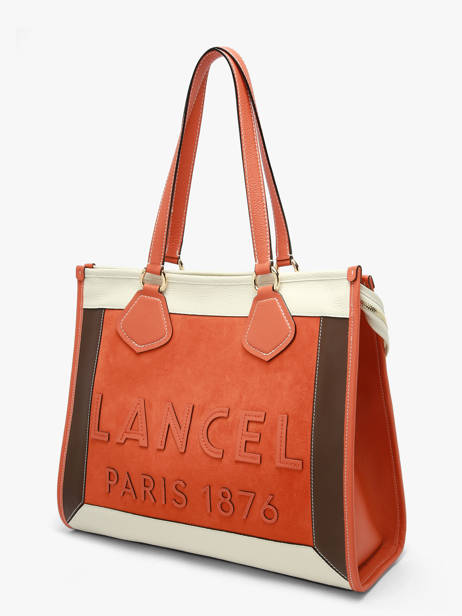 Schoudertas Cabas D'ete Leder Lancel Oranje cabas d'ete A13369 ander zicht 2