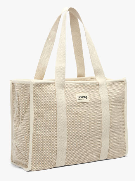 Schoudertas Tressage Katoen Hindbag Beige tressage TS ander zicht 2