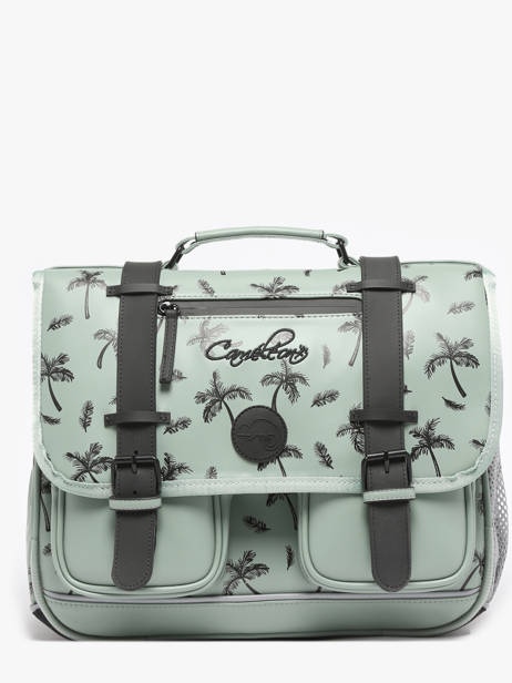 Boekentas 2 Compartimenten Cameleon Groen vintage north PBVWCA38