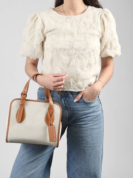 Handtas S Escapade Katoen En Leder Paul marius Beige escapade CABASESC ander zicht 1