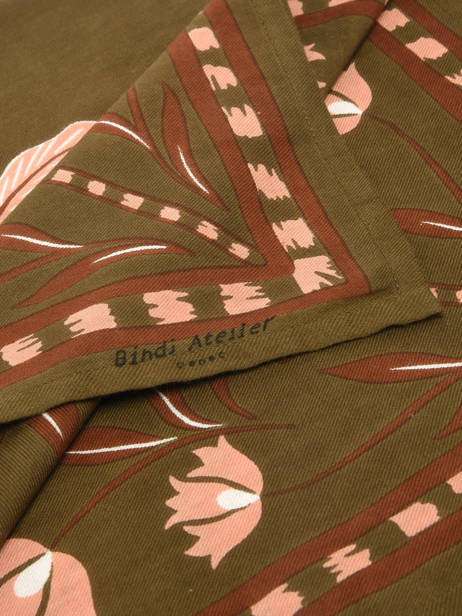 Foulard Bindi atelier Groen floral FM ander zicht 1