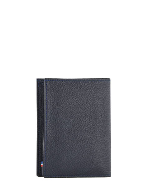 Portefeuille/ Kaarthouder Leder Etrier Blauw madras EMAD248 ander zicht 2