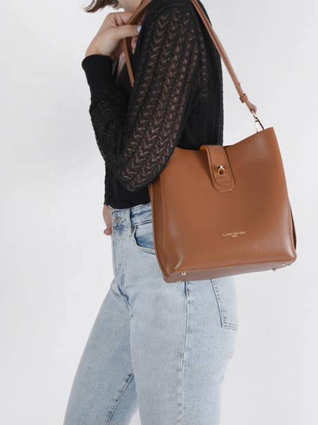 Bucket Bag Foulonne Double Lancaster Bruin foulonne double 44 ander zicht 1