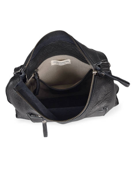 Cross Body Tas Natural Leder Biba Zwart natural SYL2L ander zicht 3