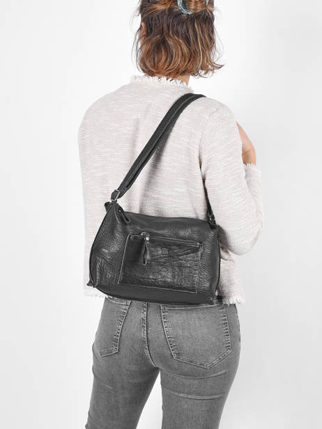Cross Body Tas Natural Leder Biba Zwart natural SYL2L ander zicht 1