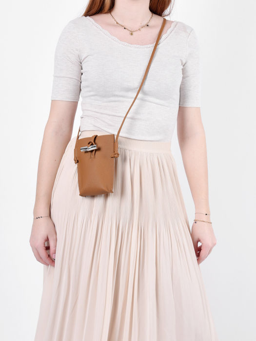 Longchamp Roseau Etui ipod/cd Bruin