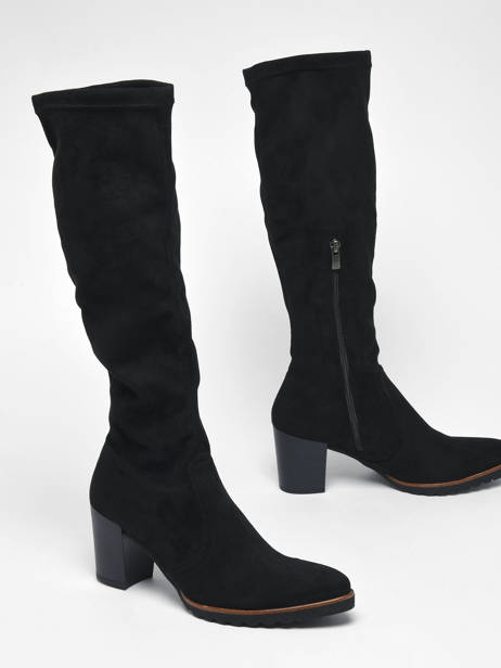 Thais Laarzen Met Hak Uit Leder Dorking Zwart theme D7890 ander zicht 4