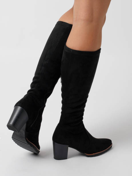 Thais Laarzen Met Hak Uit Leder Dorking Zwart theme D7890 ander zicht 2