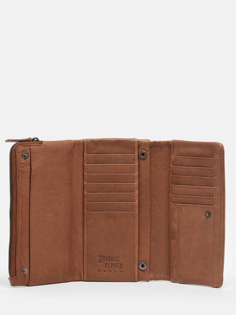 Portemonnee Smart Leder Basilic pepper Bruin smart BSMA97 ander zicht 1